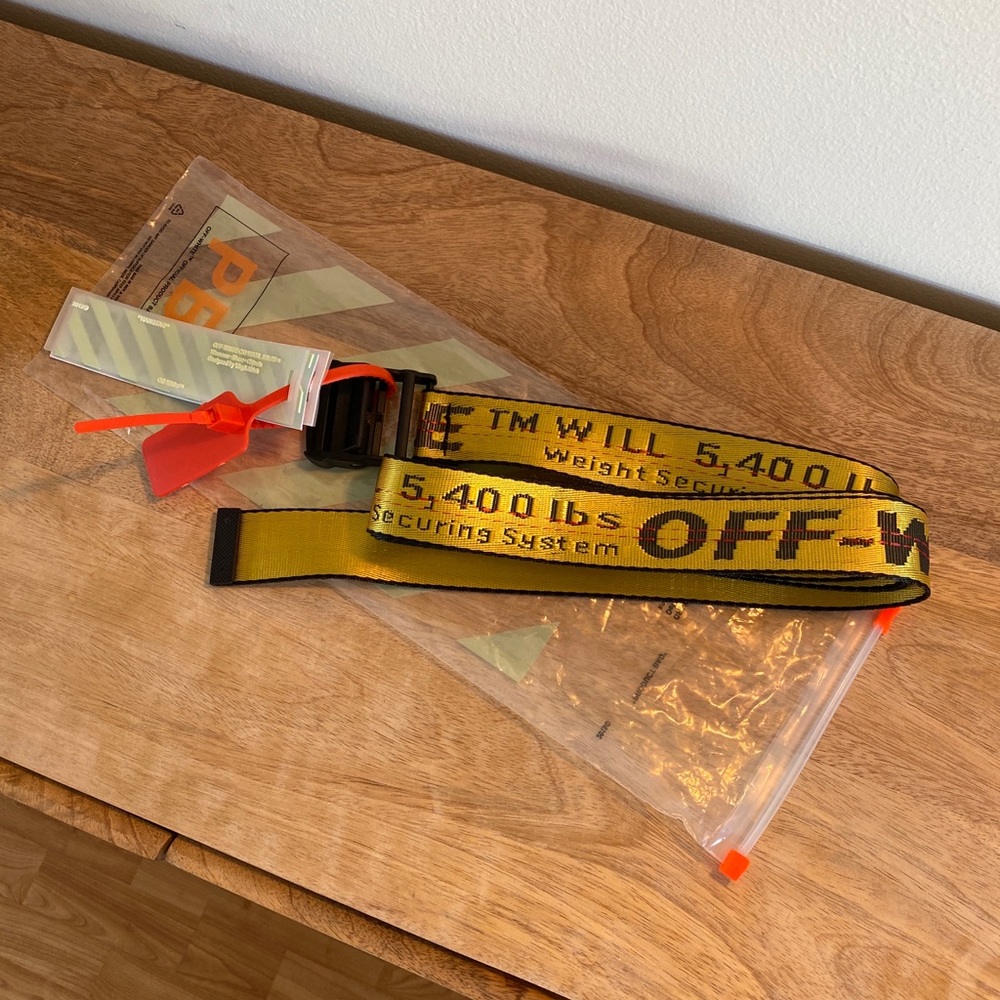 Off-White 200cm Yellow Industrial Belt